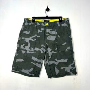 Marc Ecko | Mens Slim Fit Flat Front Camouflage Shorts | 34